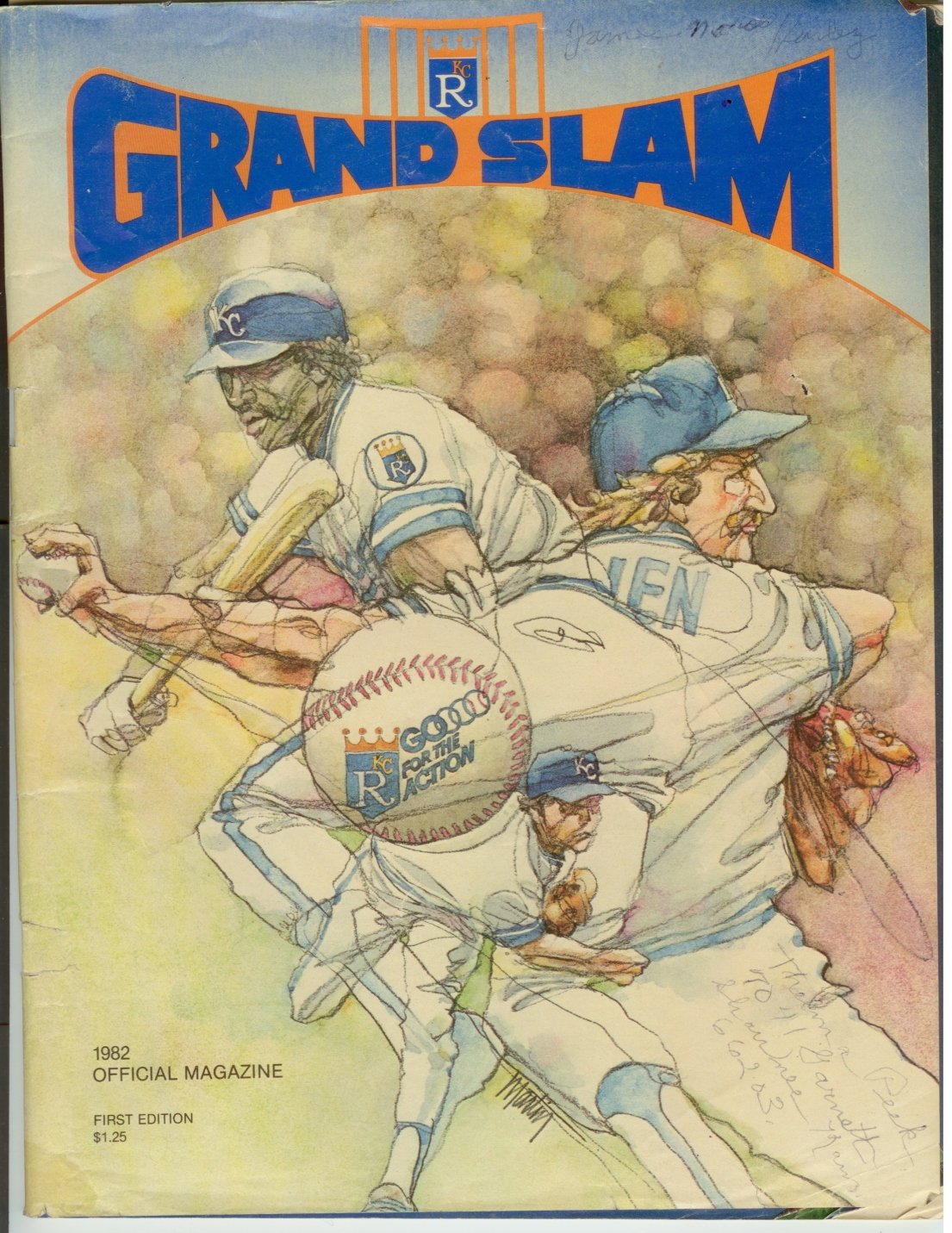 KC Royals Grand Slam Mag 1982 1st edition George Brett Hal Mcrae