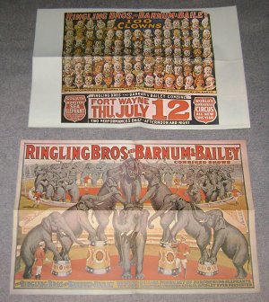 2 Posters Ringling Bros & Barnum & Bailey reprints