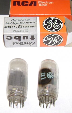 (2) GE vacuum tubes 11FY7 USED