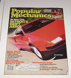 Popular Mechanics October 1985 "86" New Cars Destination Mars Supersonic Travel