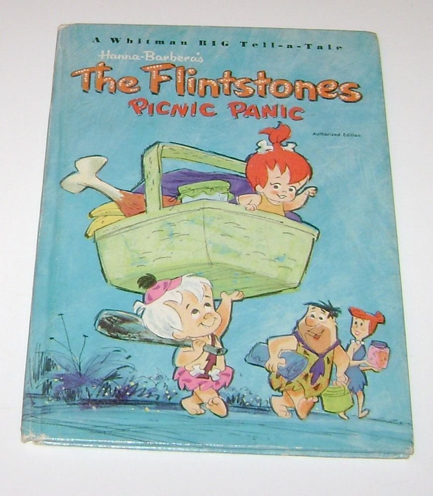 Whitman BIG Tell a Tale Flintstones Picnic Panic Hanna Barbera's 1965 HC