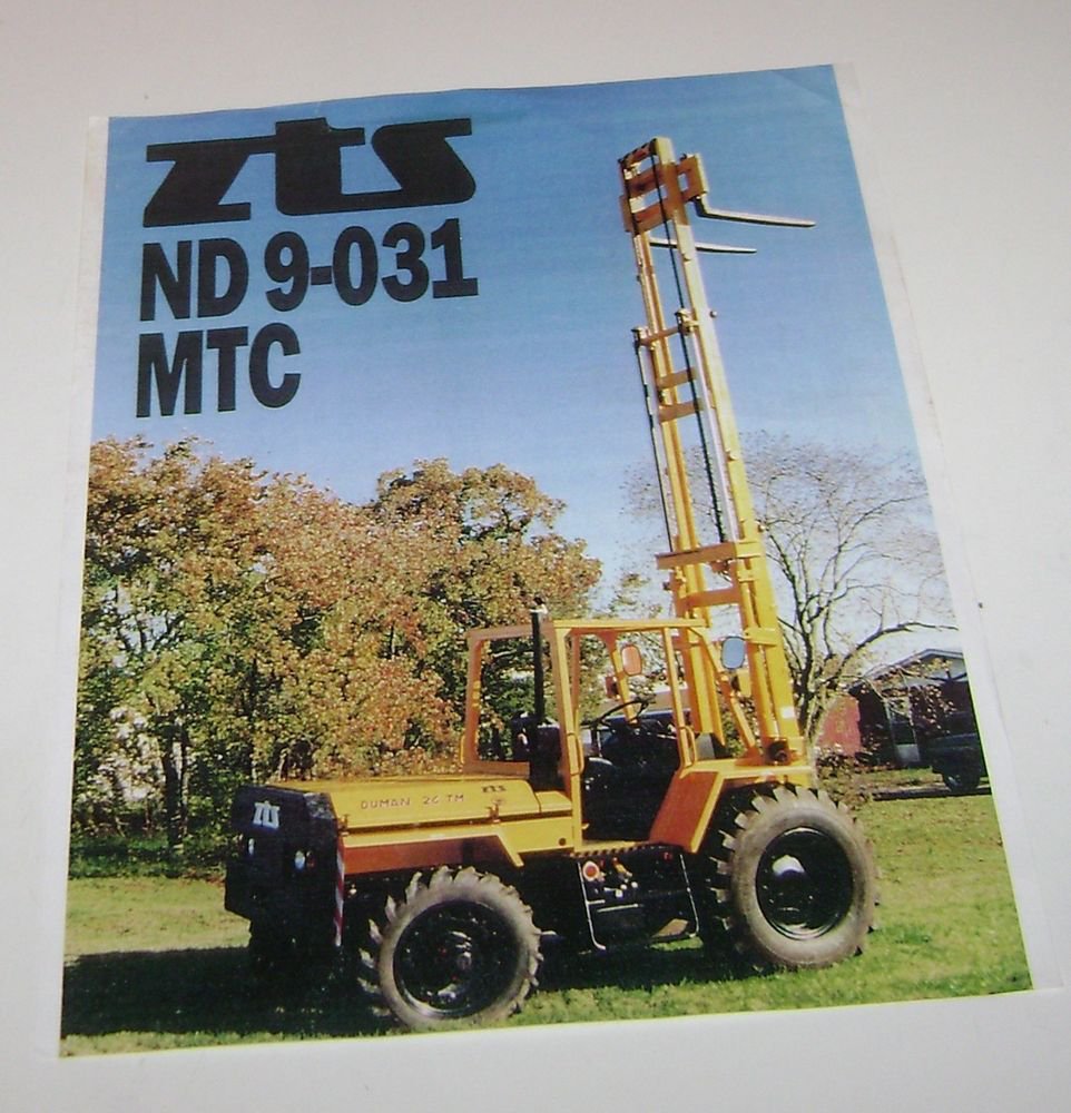 ZTS ND 9031MTC Zetor Forklift Spec Sheet (SOLD SOLD SOLD)
