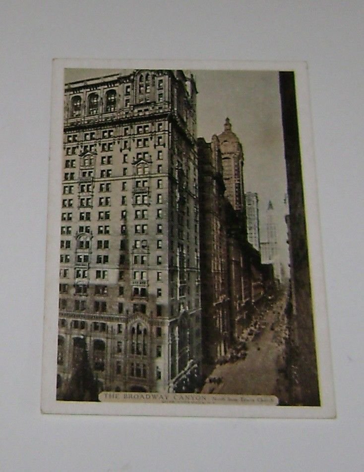 Vintage Postcard "THe Broadway Canyon" New York City