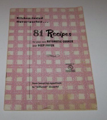 Instructions Recipe Book General Electric Automatic Roaster