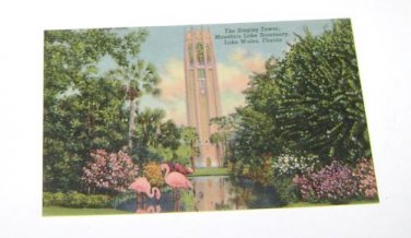 Vintage Postcard The Singing Tower Mountain Lake Sanctuary Lake Wales Florida