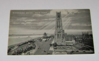 Vintage Postcard Riverside Drive New York NY
