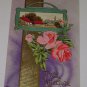 Vintage Postcard "With Affection" Roses & Rural Scene Embossed