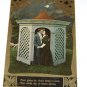 Vintage Postcard Under The Stars Man Woman Kissing Gazebo