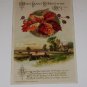 Vintage Postcard "Happy Returns of the Day" Man Fishing on Boat Rural Scene
