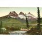 Vintage Postcard Three Sisters Canmore Canadian Rockies