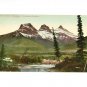 Vintage Postcard Three Sisters Canmore Canadian Rockies