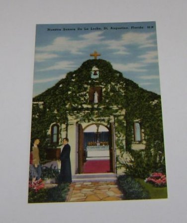 Vintage Postcard Nuestra Senora De La Leche St Augustine FLorida