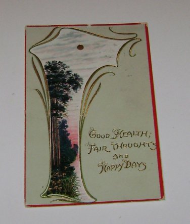 Vintage Postcard Good Health Fair Thoughts & Happy Days