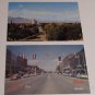 (2) Postcard 1950's Baker Oregon Downtown and Birds Eye View