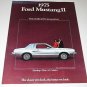 Ford Mustang II "2" Sales Brochure Hardtop~Ghia~Mach1