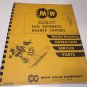 M & W Gear Company ROBOT Automatic Header Control Maint, Service, Parts #1299
