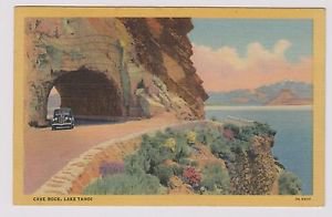 Vintage Postcard Cave Rock Lake Tahoi Nevada Postmarked 1952