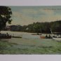 Vintage Postcard Big Blue River Beatrice Nebraska Boating Scene