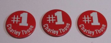 3 Pinback Button Charley Thone "Charles Thone" Nebraska Governor Campaign Button