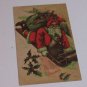 Vintage Postcard Joyful Christmas Weird Looking Santa Riding Sled Downhill