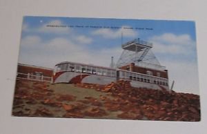Vintage Postcard Streamlined Cog Train Summit House Pikes Peak Co