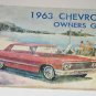 1963 Chevrolet Owners Guide Auto