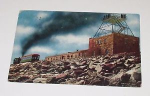 VNTG Summit House top Pikes Peak Colorado & Passenger Train Railroad