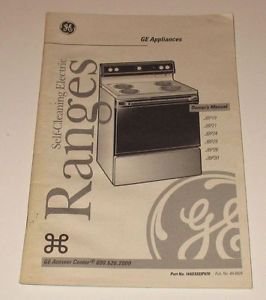 GE Ranges Appliance Manual JBP19 JBP21 JBP24 JBP25 JBP26 JBP30