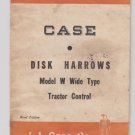 case disk harrows model w wide type operators manual