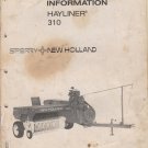 assembly information hayliner 310 sperry new holland