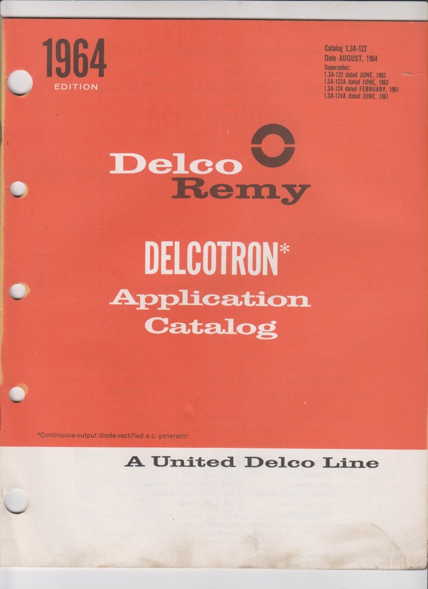 delco remy 1964 delcotron application catalog