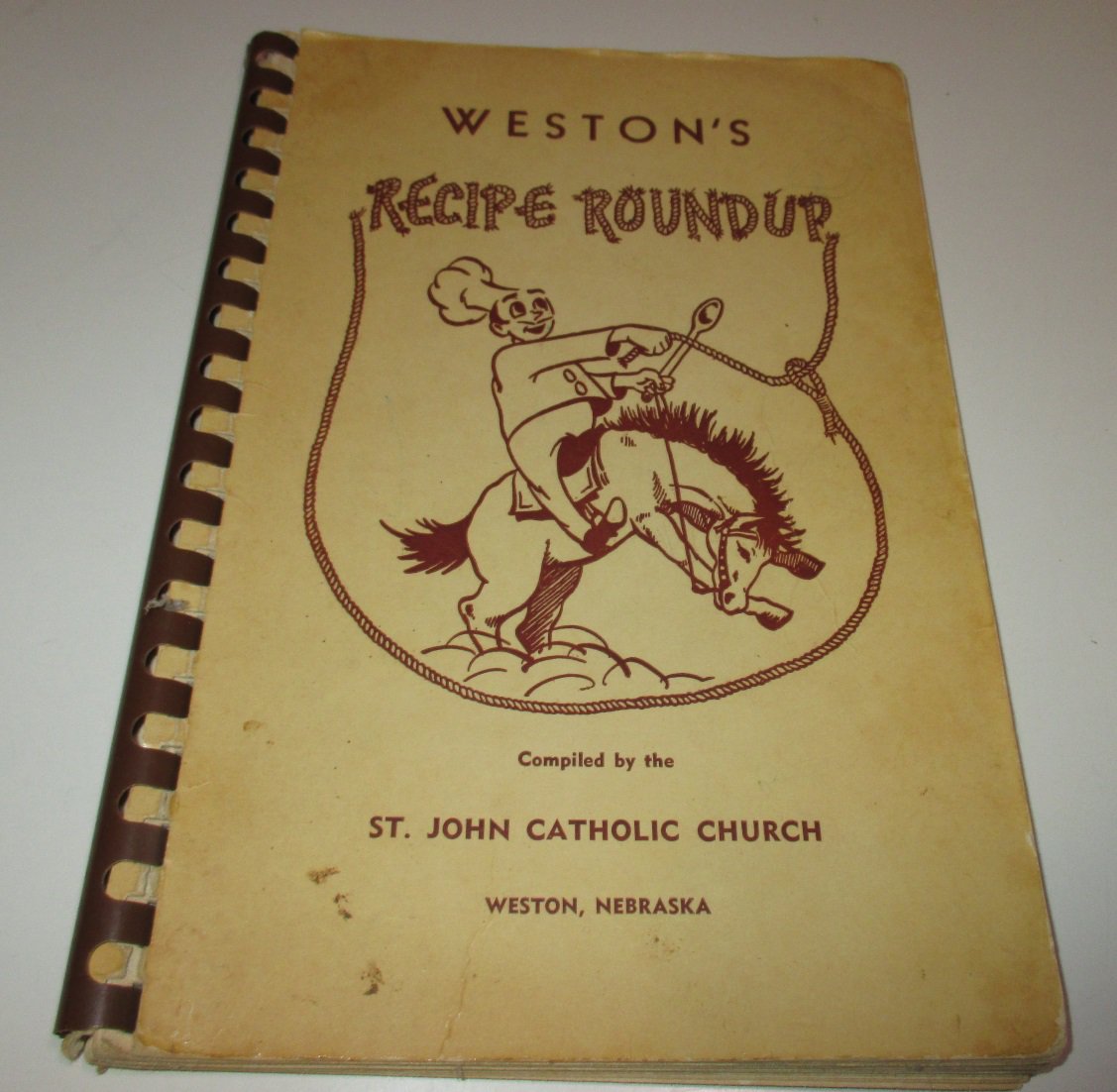 Vintage St John Catholic Church Recipe Rouondup Book Weston Nebraska