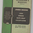 John Deere 4200 Series Row-Crop Cultivator for 40 Tractor Owner Operator Manual