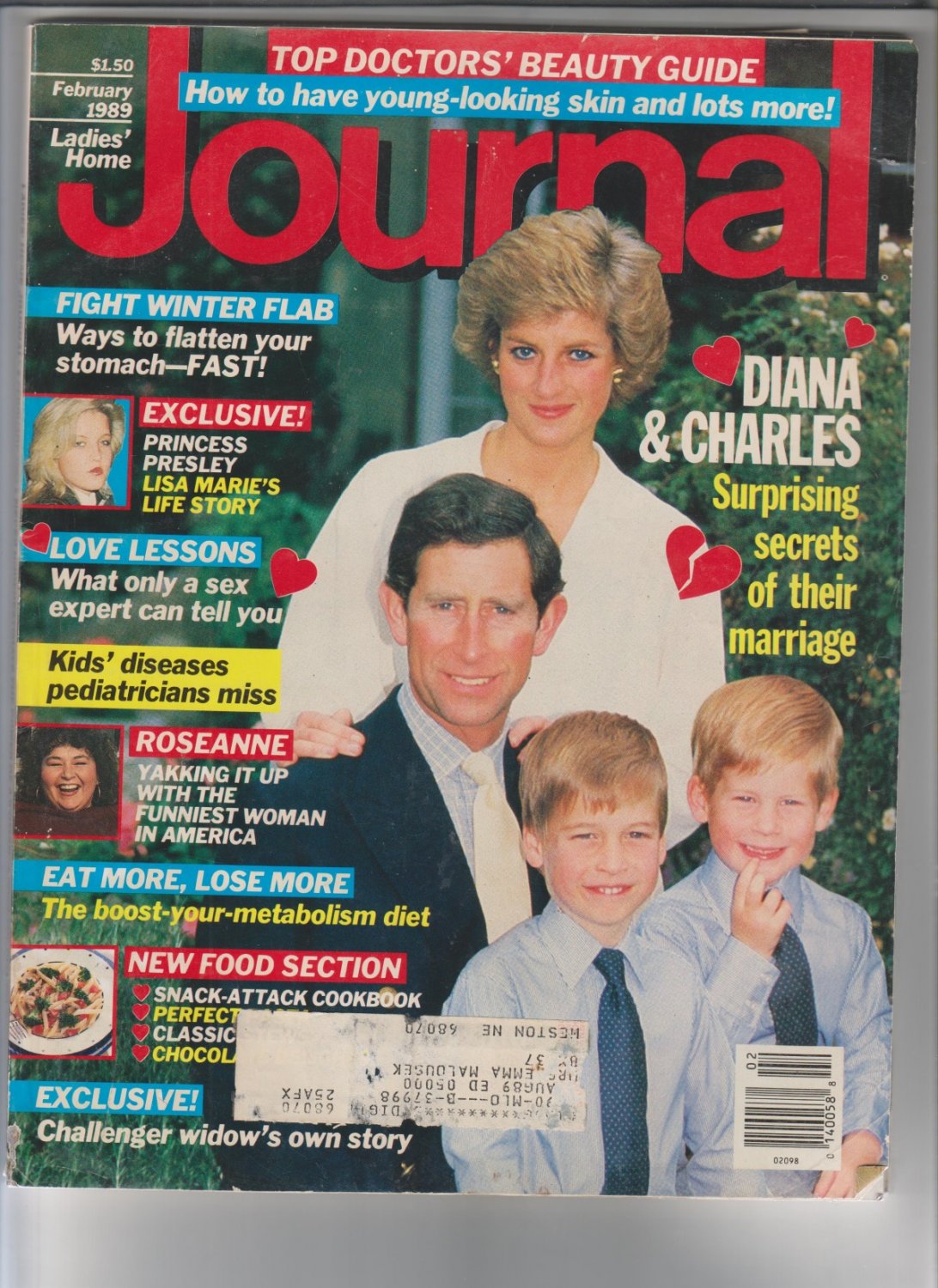 Ladies Home Journal February 1989 Diana & Charles Secrets of thier Marrage