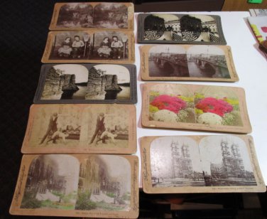 KEYSTONE VIEW CO  STEREOVIEW CARDS Lot of 9