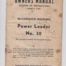 McCormick-Deering Power Loader No. 30 Manual - 1946