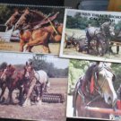 (4) Draft Horse Calendars 1985 1986 1987 1988