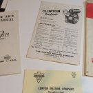 Operation and Service Manual Clinton Engines 800 Series & a Parts List