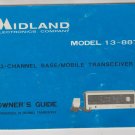 VINTAGE MIDLAND 13-887 ~ 23 CHANNEL BASE/MOBLE TRANCEIVER CB RADIO OWNERS GUIDE