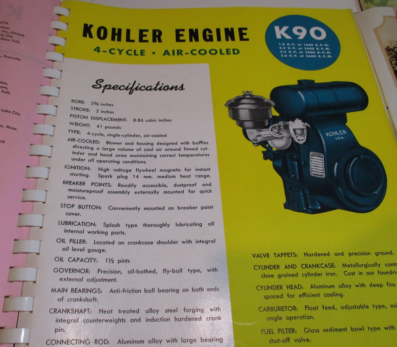 Kohler Engines Operation Maintenance Parts Manuals K90 K160 K330 K660