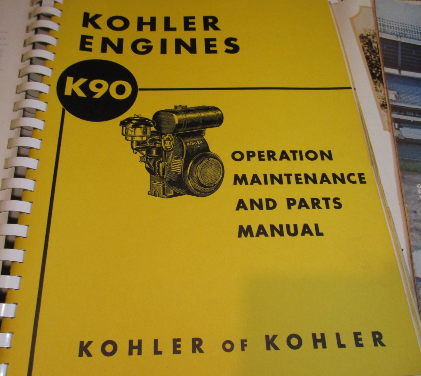 Kohler Engines Operation Maintenance Parts Manuals K90 K160 K330 K660