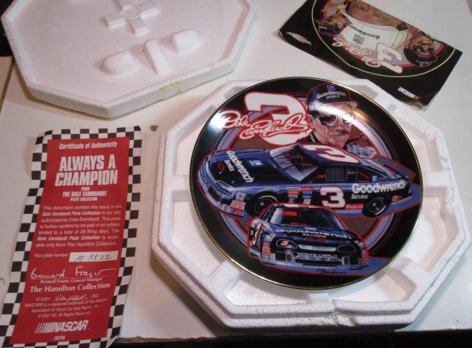 Dale Earnhardt #3 Nascar Always A Champion Plate by The Hamilton Collection