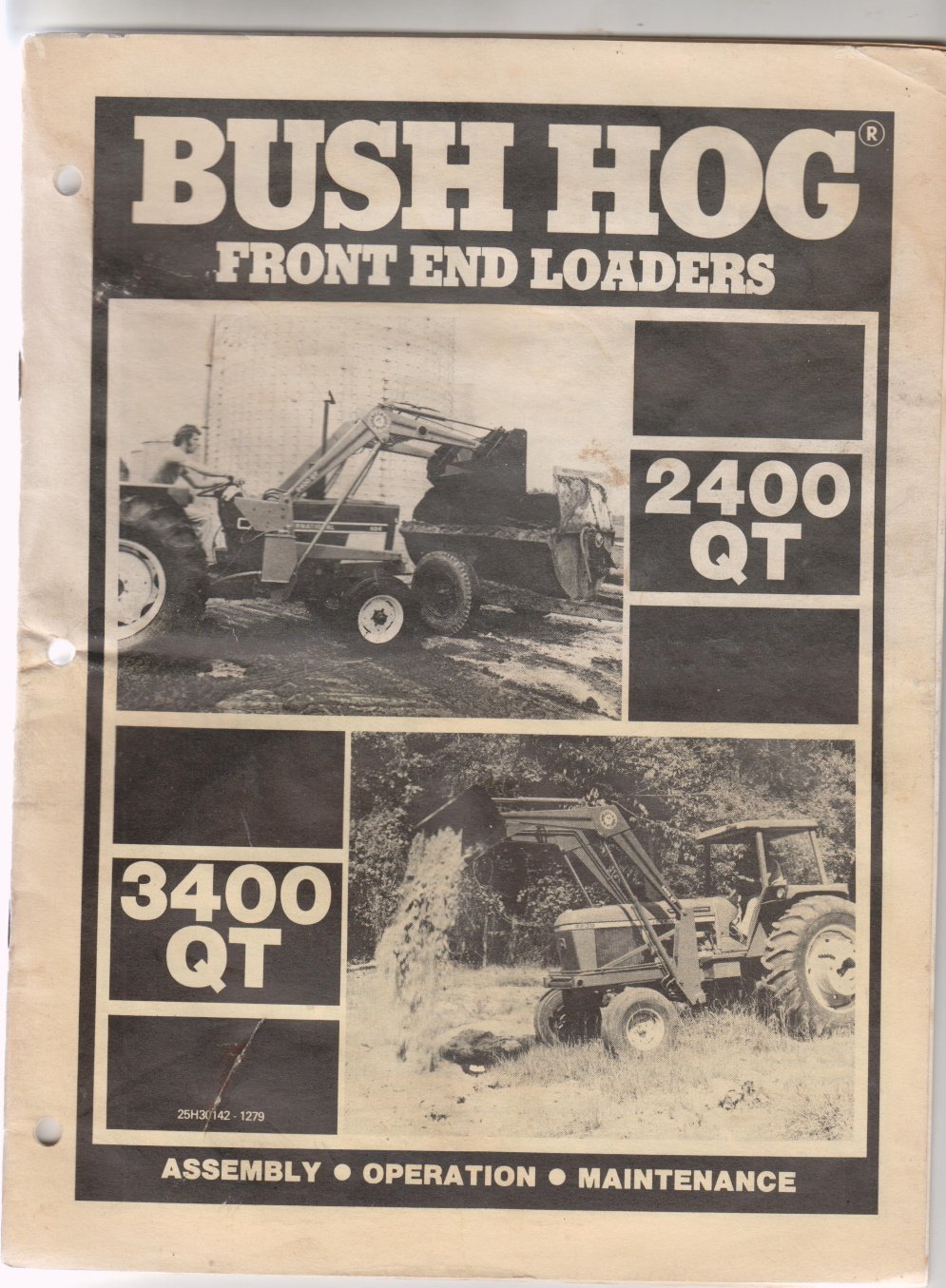 Bush Hog 3400 QT 2400 QT Front End Loaders Manual