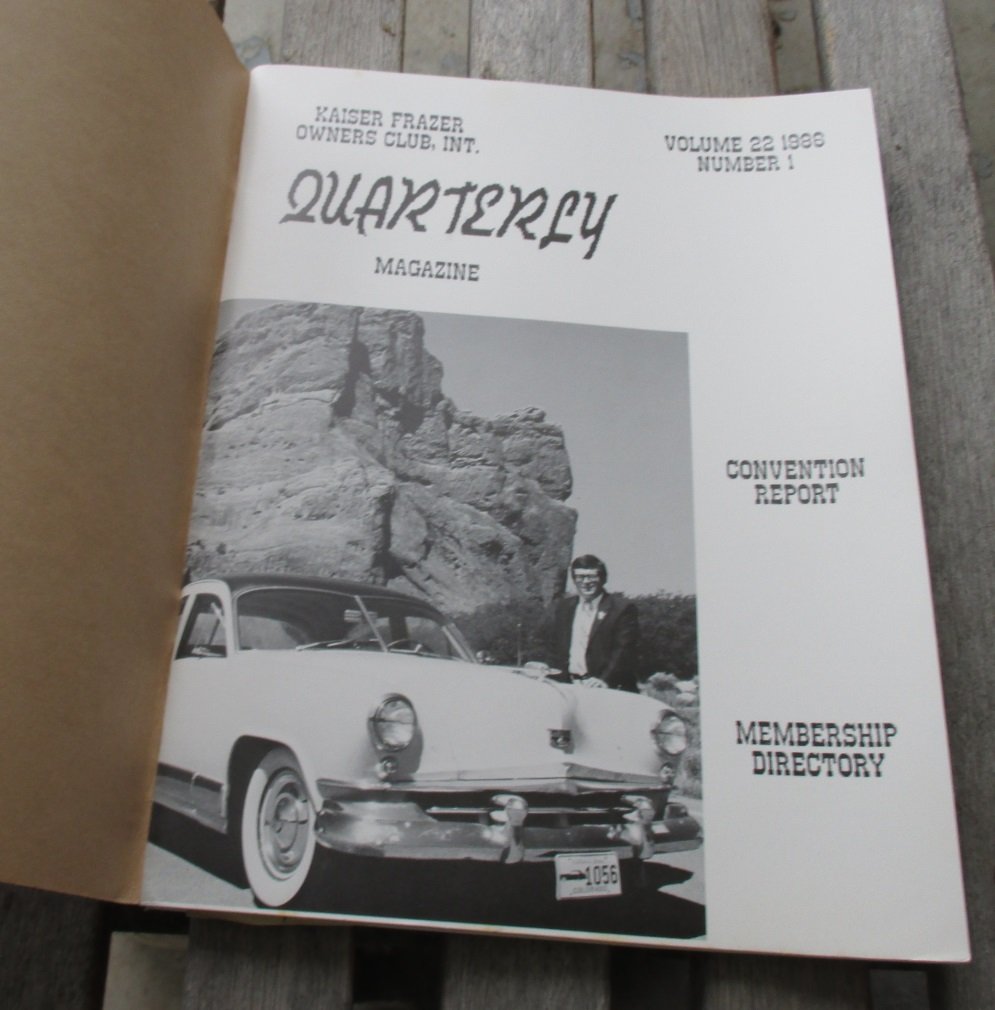 Kaiser Frazer Owners Club INT Quarterly Volume 22 1986 No 1