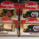 Lot of (4) Campbells 100th Anniversary Die-Cast Model Souvenir Delivery Trucks