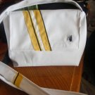 White Vinyl Messenger Bag