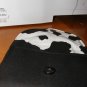 Black Canvas Clutch with Cow Print Lining