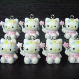 Hello Kitty Pink or Blue Angel Charms