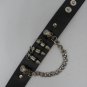 Men Chain Bullet Skull Gothic Black Leather Metal Bracelets Cuff