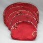 5X Red Cosmetics Bag Makeup Bag Case Oriental Silk Wallet